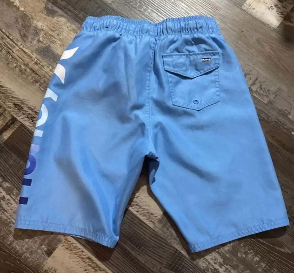 Hurley Board Shorts Boys Size M Blue Swim Trunks